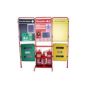 Triple Flat-Pack Fire Point Stand with First Aid & Spill Kit